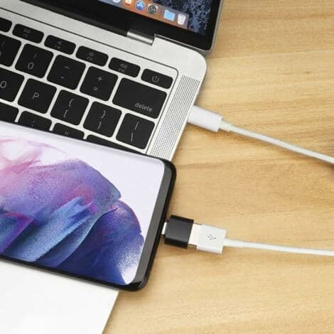 USB-C til USB-adapter (2-pak), USB hun til USB-C han-adapter, Type-C til USB-A-konverter, kompatibel med MacBook, USB-C-telefoner og mere (FMY)