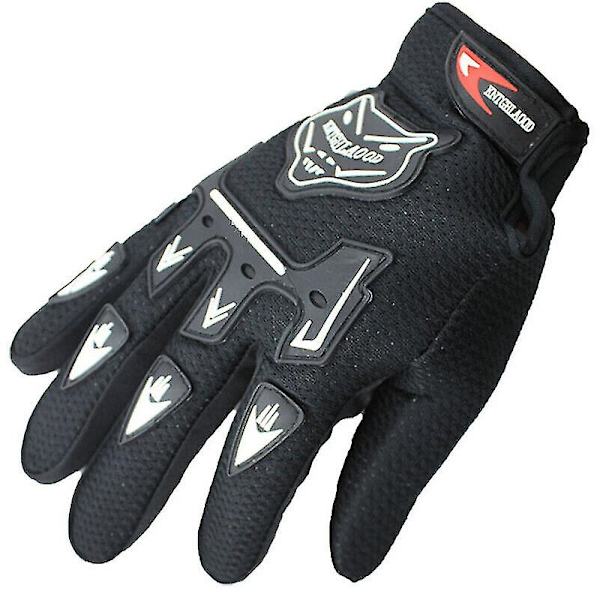 Bmx Mtb Cykelhandskar För Barn - Hel Finger Pojkar Flickor Cykelhandskar  (FMY) Black