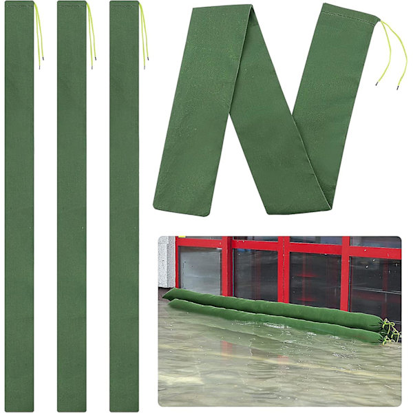Veden aktivoituvat tulvavalliesteet kodin ovelle, hiekkaamattomat hiekkasäkit tulvasuojaukseen, Uusi (FMY) Green 30*70cm