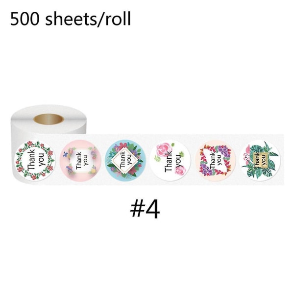 500 stk. tak selvklæbende klistermærker Forseglingsetiket til små butiksbagning gavepakke brevpapir