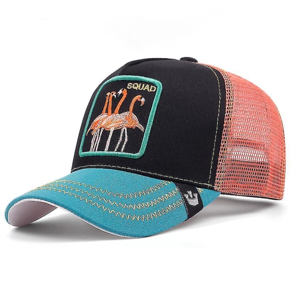 Goorin Bros. Trucker Hat Men - Mesh Baseball Snapback Cap - The Farm (FMY) Flamingo Black Blue Red
