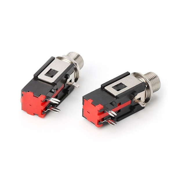 5 stk. 6,35 mm 1/4 2-polet hun til stereo phone jack hovedtelefonstik  stik (FMY)