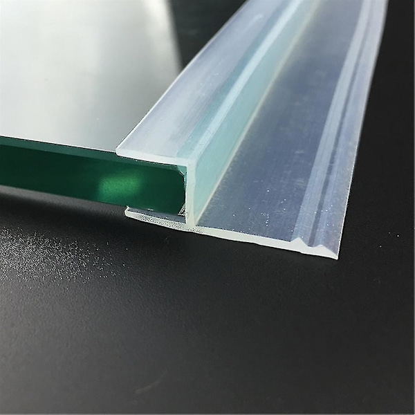 6 8 10 12mm Glass Seals Rammeløs Dusj Baderom Dør Vindu Balkong Skjerm Tetningslist Værlist Trekkstopper Stor H  (FMY) 8mm h