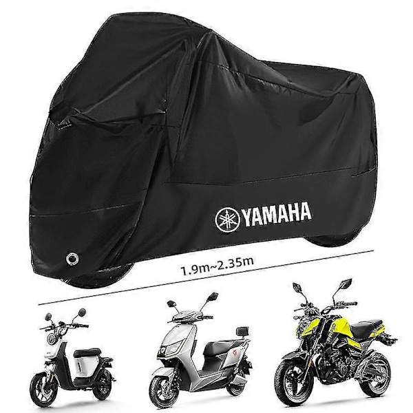 Motorcykelöverdrag Vattentätt Alla Säsonger Dammskydd UV-Skyddande Utomhus Inomhus Motorcykelöverdrag För Yamaha R1 R3 R25 Mt-07 Mt-09  (FMY) S for 150cm