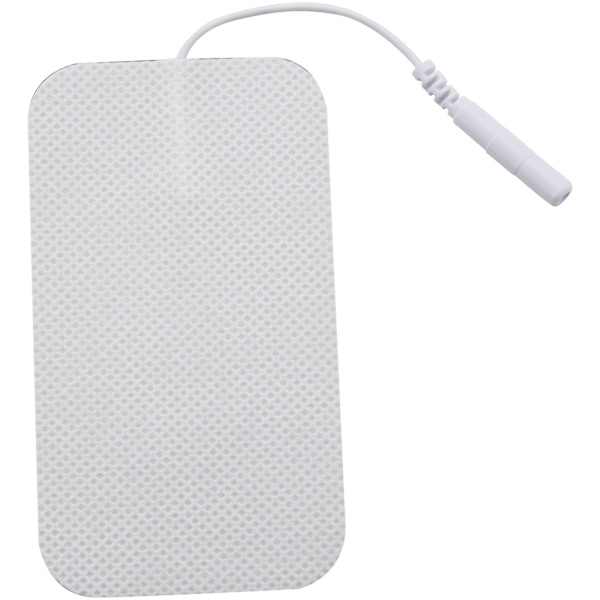 20 st självhäftande elektrodplattor 2 mm plugg gelplåster för Tens akupunktur elektroterapi EMS massageapparat stimulator bantningsapparat (FMY) white