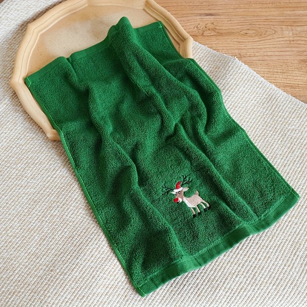 Julehåndklær: 3-delt sett med julenissen, reinsdyr og kransdesign - Myke, bomulls, 17,8\" L x 12,6\" B Perfekt for badet ditt O  (FMY) 3PCS
