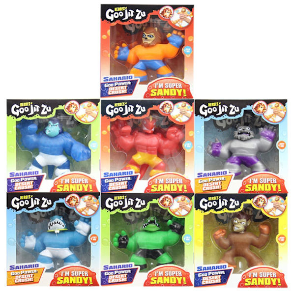 Heroes Sahario Goo Jit Zu Super Sandy Super Stretchy Figurleksak (FMYED) Red