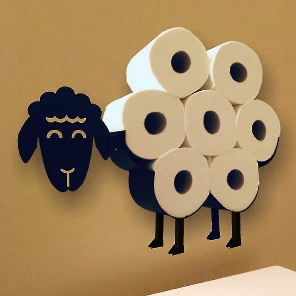 Får Dekorativ toalettpappershållare Stående badrumspappersförvaring Toalettrullehållare Pappersbadkar (FMY)