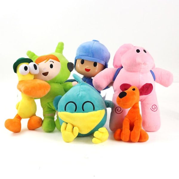 Pocoyo Plyschleksak Elly Pato Loula Fred Loula Mjuk Plushie Fylld Figur Dock för Barnfödelsedag Julgåva (FMY) 22cm Bateau duck