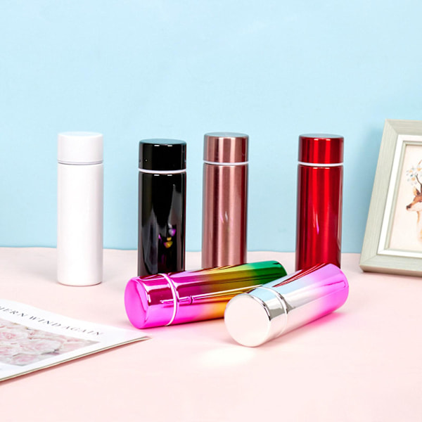 Mini Termoskopp 150ml Bærbar Rustfritt Stål Kaffe Vakuumflasker for Utendørs Reiser Liten Kapasitet Reise Drikk (FMY) Rose gold