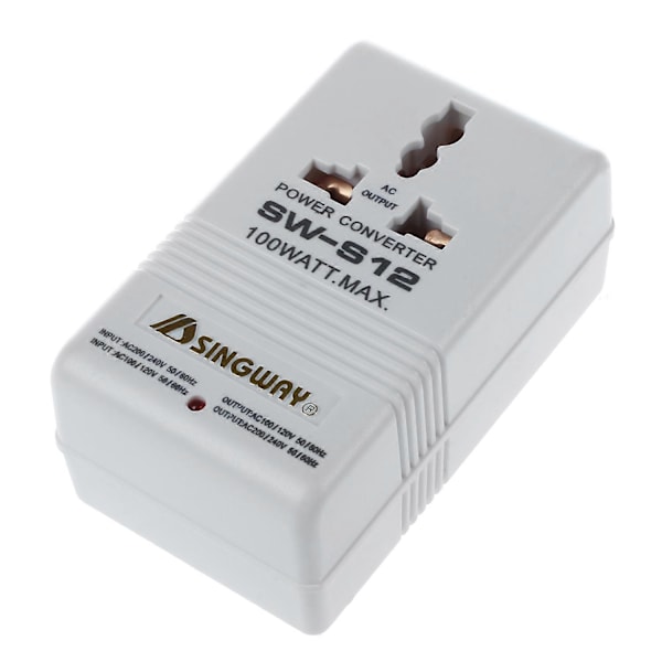 100W 110V/120V till 220V/240V Step-Up&Down Spänningsomvandlare Transformator Resa (FMY) White