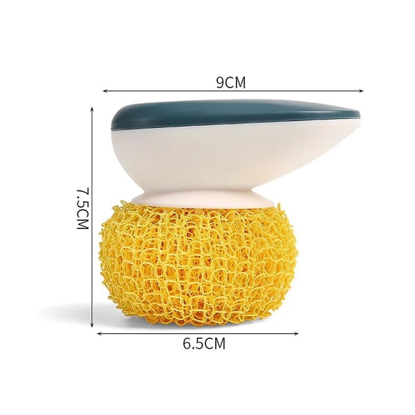 9 stk. rengjøringsball for rengjøring av kjøkken, skrubb, vaskepotte, skureball med håndtak (FMY)