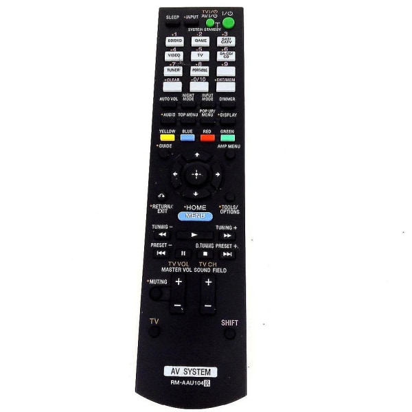 Udskiftning Rm-aau104 til Sony Av Audio Player Modtager Fjernbetjening Str-dh520 Str-dn610 Str-dh710 (AM4)