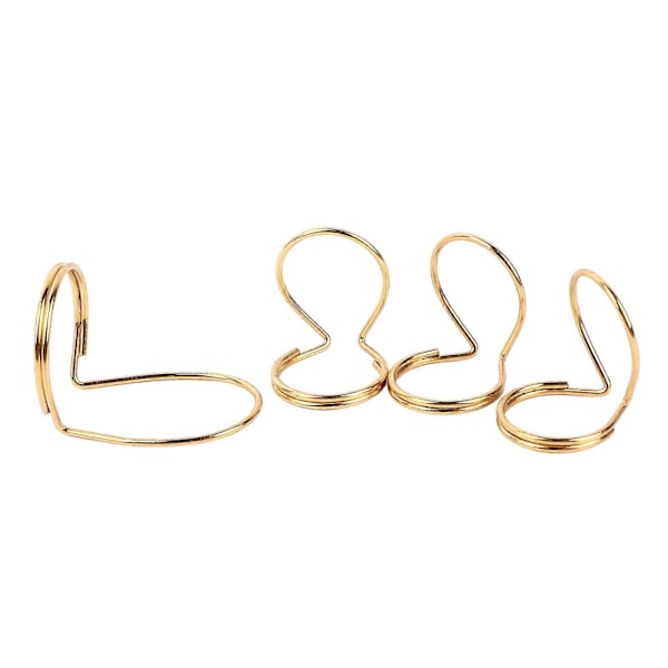 4 st Fjärilsfingerplock Metall Gitarr Tummplektrum Instrumenttillbehör för Spelning Guld (FMY)