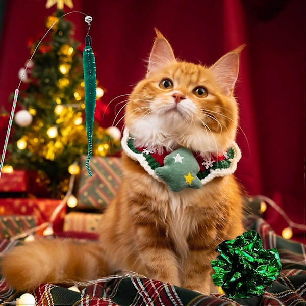 Katt Leksaker Adventskalender 2024, 2024 Julkalender för Katter, Adventskalender för Katter, Julgåva för Kattälskare (FMY) 1pc