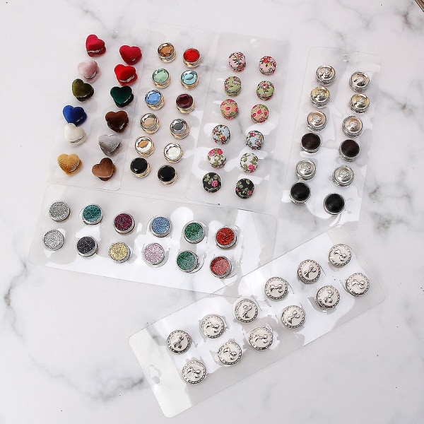 Magnetic Scarf Brooch Magnetic Button Brooch Pearl Pin Brooch Women's 12 Pieces