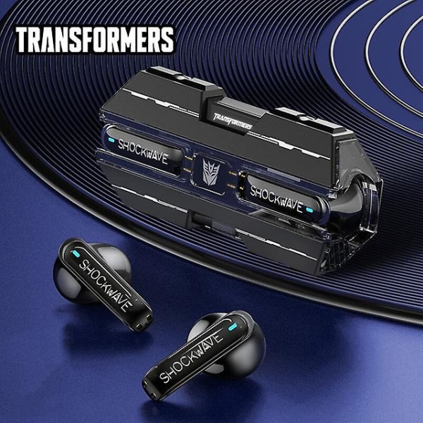 Transformers Tft01 trådløse Bluetooth 5.3-hodetelefoner Gaming-ørepropper Low Latency Gamer-hodesett Tws Noise Reduction Headset Nye (FMY) Black