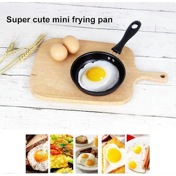 Mini Induktionsstekpanna - 4.7\" Nonstick Äggpanna för Gas & Induktion (Enkel Enhet) (FMY)