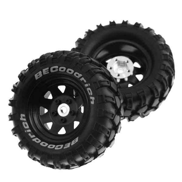 93mm Metall 1.9 tommer Beadlock Hjulfelg Gummidekksett for 1/10 RC Crawler Bil, trekant Hull 12mm A (FMY)