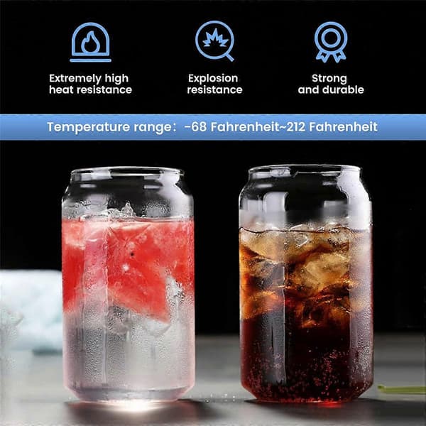 4-pack Glas Juicekopp Ölglas Shake Dessertkopp Mugg, 400ML (FMY) transparent
