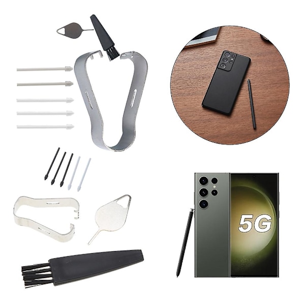 Stylus Pen-spidser Passer til S23 S23 Ultra 5G Touch- S-Pen Nib-Touch-Stylus Nib Spids (FMY) Black and gray