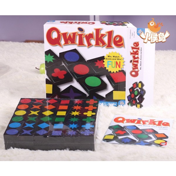 | Qwirkle UK-utgave (NY) | Brettspill | Fra 5 år | 2-4 spillere | 45 minutters spilletid (FMY)