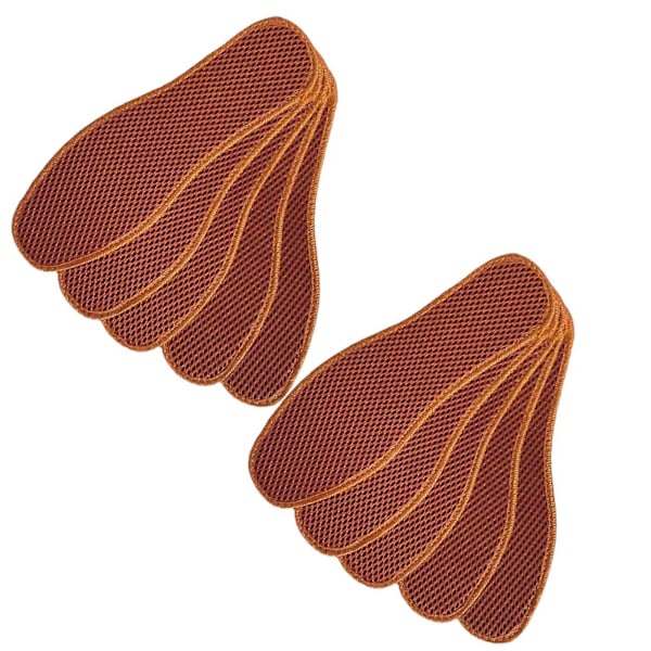 5 Par Bambuskull Deodorant Mesh Såler Pustende Absorberer Svette Sko Pads for Menn Kvinner (FMY) Size 41