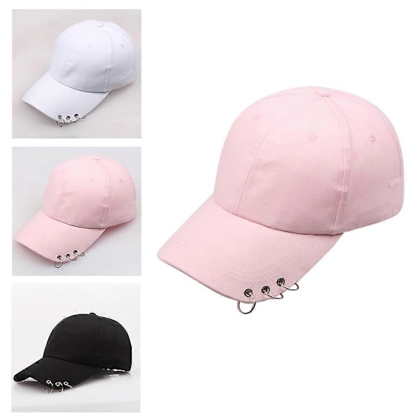 Säädettävän Koon Baseball-Lippis Ulkoilmakäyttöön Unisex Kiinteä Väri Hip Hop Isähattu (FMY) Pink