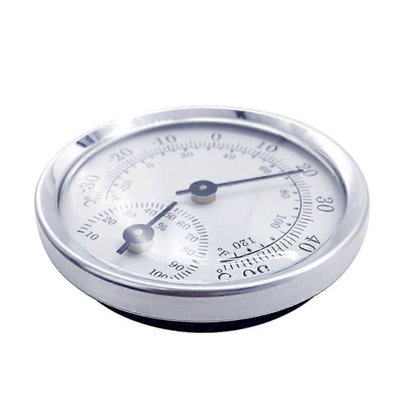 Mini Rund Väggmonterad Analog Termometer Hygrometer Temperatur Fuktighetsmätare (FMY)