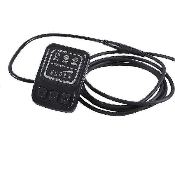 Elektrisk Cykel Display G20 LCD-Display Kontroll 24v 36v 48v Hastighetsmätare Trådbunden Sm-kontakt