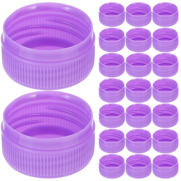 100 stk. Plastikflaskehætter Plastikflaskehætter Farvede Flaskehætter Diy Drikkeflaskehætter Børns Lærende Legetøj  (FMY) Light purple 3.30X3.30X1.70CM