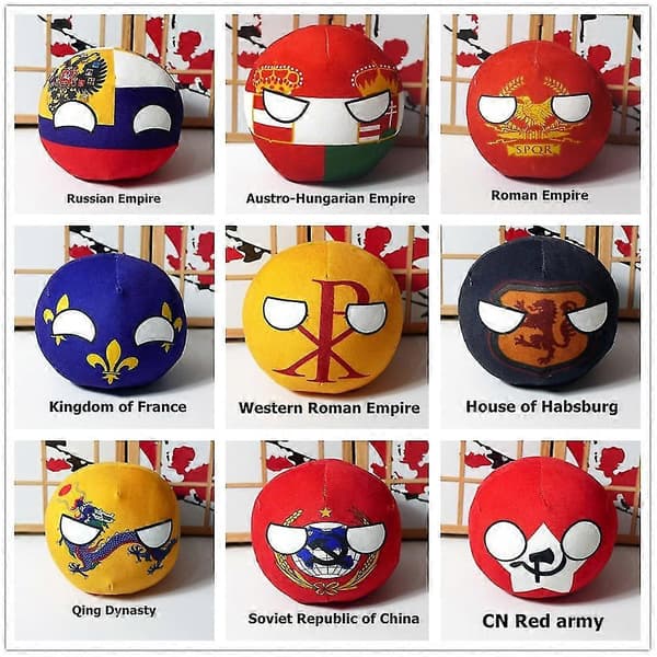 Polandball Plyschdocka Boll Modell Leksak Kudde Danmark (FMY) 9cm