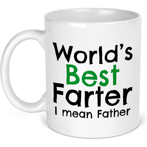 Verdens bedste prutter ~ slem far ~ Fars Dag Gave ~ Far Knap ~ Far Fødselsdag ~ Far Kaffe ~ Gave til Far ~ første fars dag af T fuglen  (FMY) White
