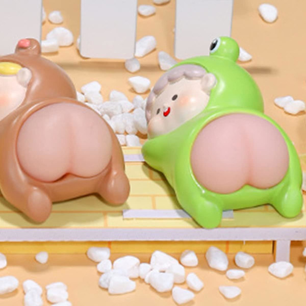 Mjuk Squishy Rumpa Leksak Mjuk Squishy Rumpa Prydnad Kan Klämma Q Bomb Rumpa Prydnad Avstressande Leksak Söt Rolig Nyhet Cartoon Silikon Avlastningsleksak   (FMY) green