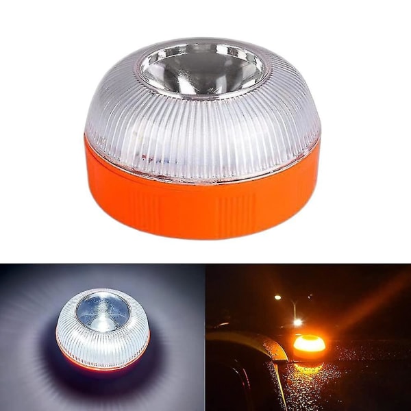 Nødlampe V16 Nødlys Frittstående LED-varsellys Usb Oppladbar W/magnet (FMY)
