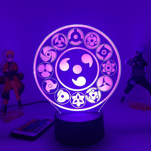 3D LED Nattlampe Anime Naruto The Sharingan(FMY)