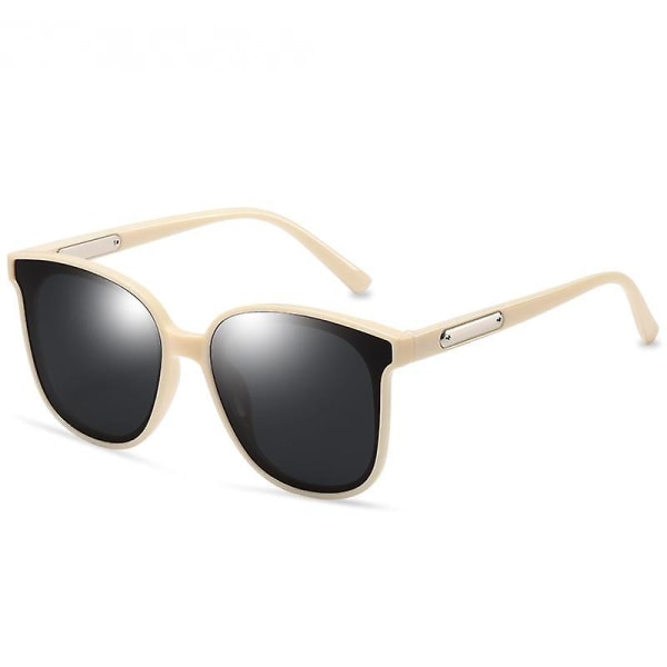 Mode runda solglasögon för kvinnor män Oversized Vintage -guld (FMY)
