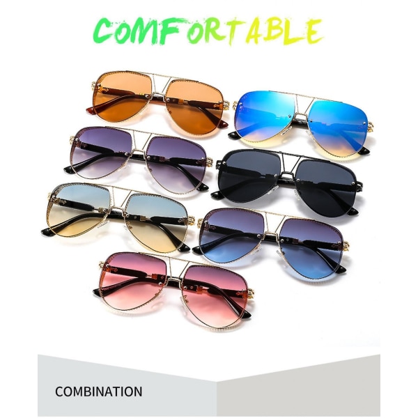 Nye metalmesh-dekorerede solbriller til mænd 2586 Ocean Color Coating Trend Europæiske og amerikanske temperamentsolbriller (FMY)
