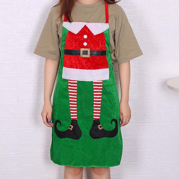Julegave Julepynt Nisseforkle Grønt Kjøkkenforkle Bib (FMY) Red wizard apron