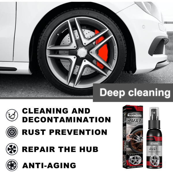 3 stk. Instant Rust Removal Spray Kraftig Rustfjerner Fjerner Rust Uden Skrubning Rustede Overflader 30ml  (FMY)
