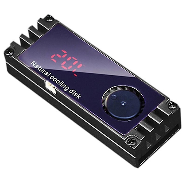 M2 SSD Varmekjøler Temperatur OLED Digital Display M.2 2280 NVME SSD Solid State Hard Disk Radiator Varme Svart (FMY)