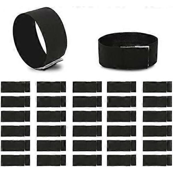 Elastisk armbind, begravelse svart sørgebånd armbind for multifunksjonell bruk DIY restaurant lagidrett sykehus skole 30 stk/parti (FMY) 15pcs