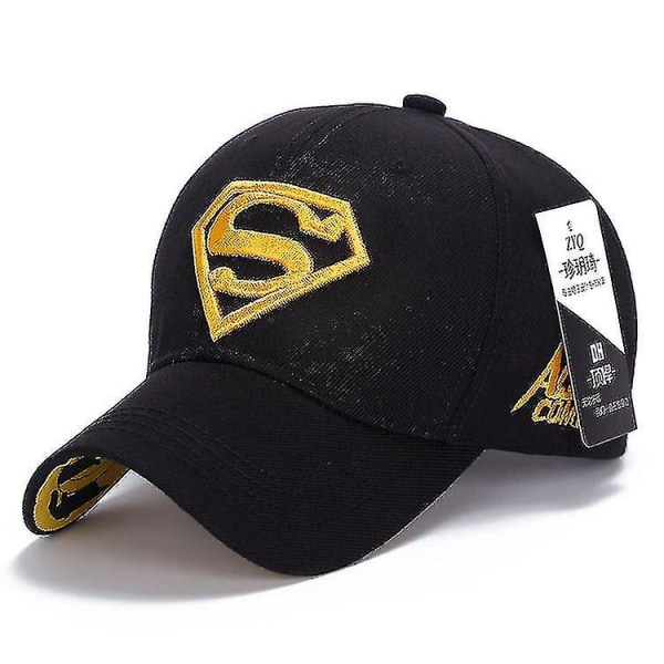 Talvi Superman Miesten Baseball-lippis Snapback Urheilukuski Säädettävä Hattu (FMY) Black AndYellow