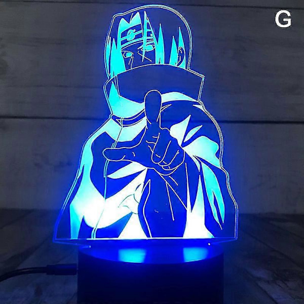 3D natlys Naruto-teamet hvirvel Naruto Sasuke Sakura karakter lysdiode natlys (FMY) G