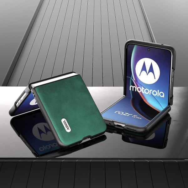 Abeel For Motorola Razr 40 Ultra 5g texturerat phone case Stötsäkert Pu-läderbelagd PC- cover (FMY)