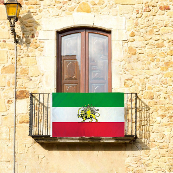 Persien Iran Lejon 90*150cm Flagga med Ärm Persisk Iransk Flagga-Sha  (FMY) A