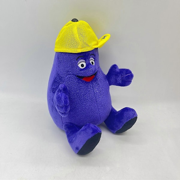Grimace Shake Keltainen Hattu Pehmolelu Plushie Täytetty Eläinlelu Peli Nuken (FMY) eggplant
