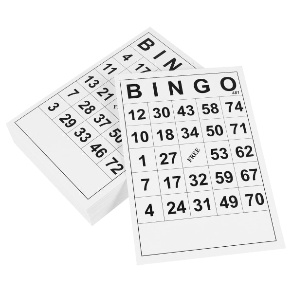 10 pakkausta bingopelikortteja liukuva bingokortteja juhlapelikortteja set (FMY)