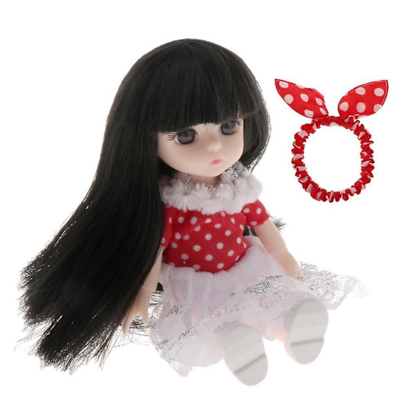 2 stk. 16 cm Bjd dukke  Leddelt pige dukke  (FMY)