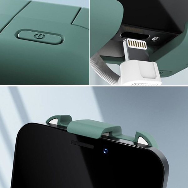 Mini Power Bank og Telefonholder, Portable Wireless Charging Treasure Mobiltelefonholder Ny (FMY) Green